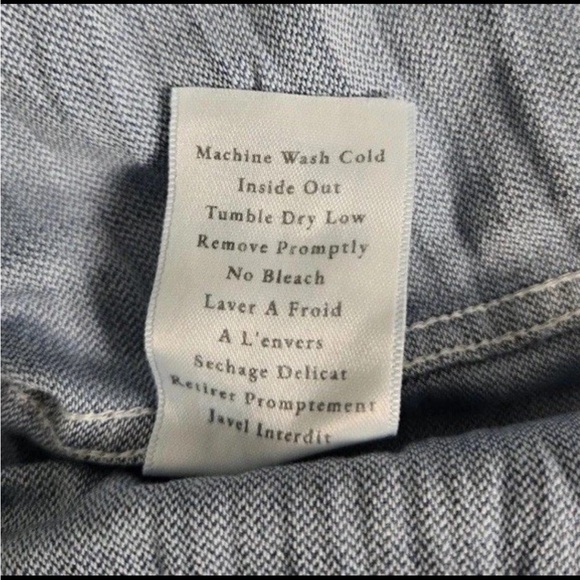 Frank & Eileen Womens Eileen Button Up Top Size M Blue Distressed Denim Shirt - Picture 8 of 10